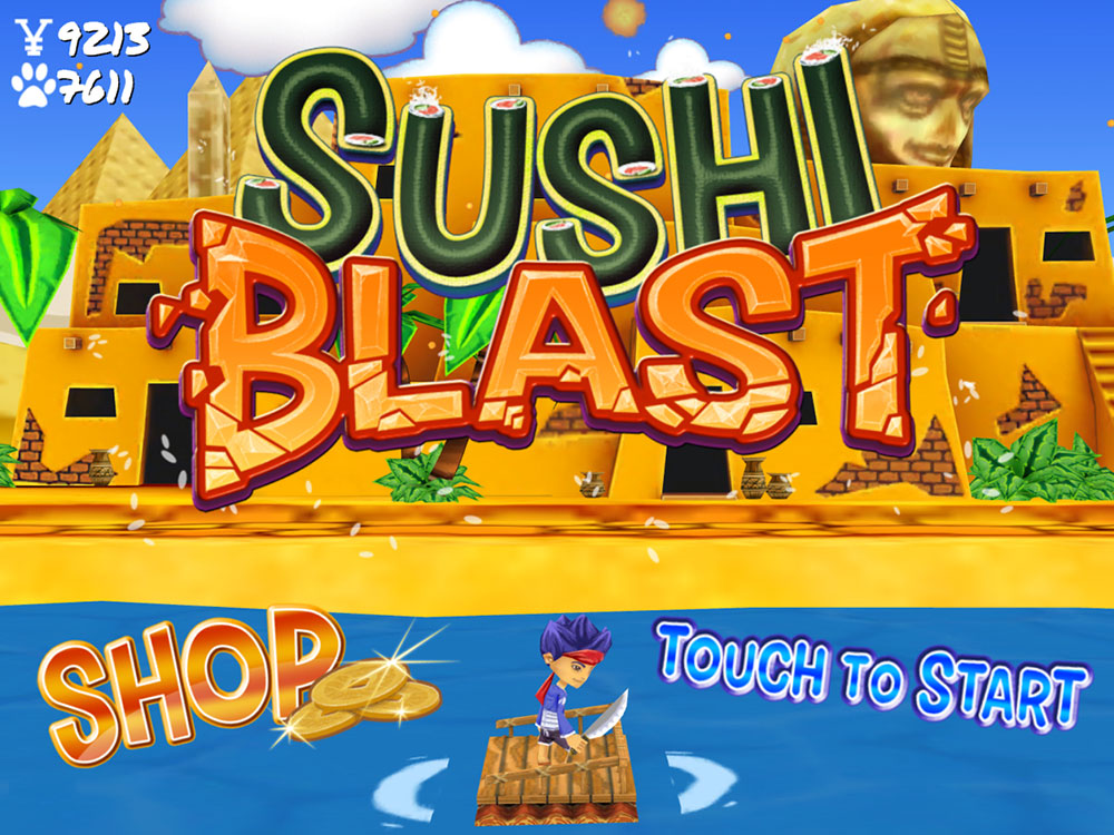 Sushi Blast Start Screen